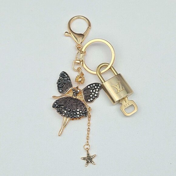 100% Auth Louis Vuitton Lock & Key with unbranded Bagcharm, Keycharm, Keychain - Picture 2 of 8